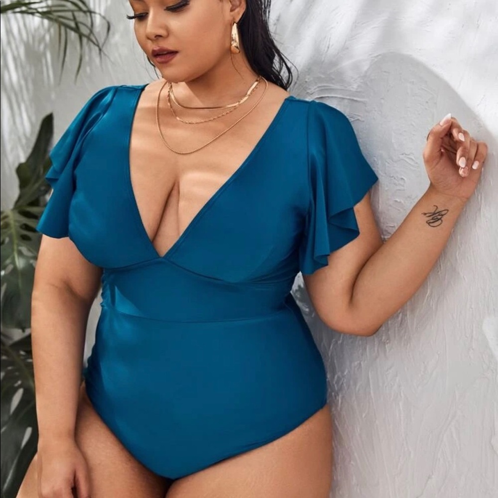 SHEIN Pretty Blue BathingSuit XL